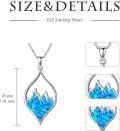 wholesale Sterling Silver White Blue Opal Necklace for Nature Lovers-0-9