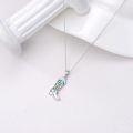 wholesale 925 Sterling Silver Turquoise Cowboy Boot with Abalone Shell and Star Elements Pendant Necklace-0-3