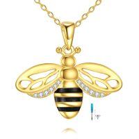 wholesale 925 Sterling Silver Bee Pendant Necklace-Bee Urn Necklace