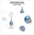 wholesale 925 Sterling Silver Abalone Shell Teardrop Peacock Dangle Earrings for Women-0-2