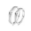 TOUPOP 10k/14k/18k/925 Silver Moissanite Couple Engagement Wedding Ring Sets-0-0