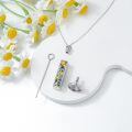 TOUPOP Silver Sunflower Urn Necklace-0-1