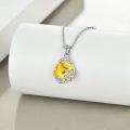 wholesale Sterling Silver Crystal Filigree Teardrop Pendant Necklace-0-19