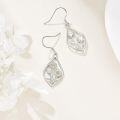 wholesale 925 Sterling Silver Daisy Flower Drop Earrings for Women s-0-3