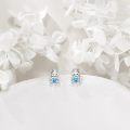 wholesale 925 Sterling Silver Blue Heart Cat Stud Earrings Gifts for Girls and Women-0-2