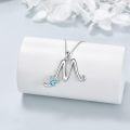 wholesale 925 Sterling Silver Metal Paw Print Initial M Pendant Necklace s for Women-0-3