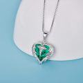 wholesale Sterling Silver Austrian Crystal Caduceus Angel Wing Heart Nurse Necklace-0-13