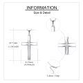 wholesale 925 Sterling Silver Origami Cross Pendant Necklace - Religious  for Women & Men-0-4