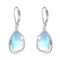 wholesale 925 Sterling Silver Teardrop Moonstone Star Drop Earrings-0-0