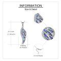 wholesale 925 Sterling Silver Wing Pendant Necklace With Abalone Shell-0-2