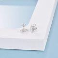 wholesale 925 Sterling Silver Heart-Shaped Caduceus RN Symbol Stud Earrings for Nurses Gifts-0-1