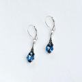 wholesale Sterling Silver Austrian Crystal Vintage Drop Dangle Leverback Earrings-0-2