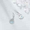 wholesale 925 Sterling Silver Dolphins Larimar Drop Earrings-0-2