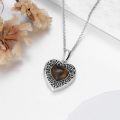wholesale 925 Sterling Silver Blue Crystal Heart Locket Necklace for Women - Always in My Heart-0-29