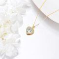 wholesale 14k Gold Heart Pendant Necklace Wholesale With Lab Diamond Center Stone-0-5