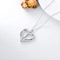 TOUPOP Sterling Silver Heart Initial A-Z Letter Pendant Necklace Gift for Women-0-5