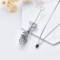 wholesale 925 Sterling Silver Crystal Butterfly Cremation Pendant Necklace for Ashes Memory Keepsake Jewelry-0-3