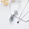 wholesale 925 Sterling Silver Crystal Butterfly Cremation Pendant Necklace Wholesale for Ashes Memory Keepsake Jewelry-0-3