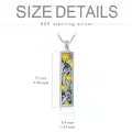 TOUPOP Silver Sunflower Urn Necklace-0-3