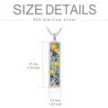 TOUPOP Silver Sunflower Urn Necklace-0-3