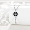 wholesale 925 Sterling Silver Key with Star of David and Evil Eye Charm Pendant Necklace for Women Menç¹å¤ªä¿æ¤åå é¡¹é¾-0-1