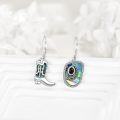 wholesale 925 Sterling Silver Abalone Shell Eye & Boot Dangle Earrings - Nautical Style Jewelry-0-2