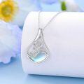 wholesale 925 Sterling Silver Mother of Pearl Floral Pendant Necklaces - Gifts for Her-0-51