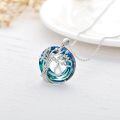 wholesale 925 Sterling Silver Blue Crystal Tree of Life Initial Necklace Family Letter Pendant Birthday Mother s Day Gifts for Her-0-148