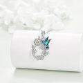 wholesale 925 Sterling Silver & Daisy Hummingbird Necklace for Women, Adjustable 18+2 Chain, Elegant Gift-0-3