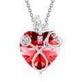 wholesale 925 Sterling Silver Crystal Butterfly Heart Stethoscope Pendant Necklace for Nurses and Doctors Gifts-0-35