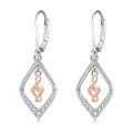 wholesale 925 Sterling Silver Music Note Teardrop Dangle Earrings Wholesale With Cubic Zirconia-0-0