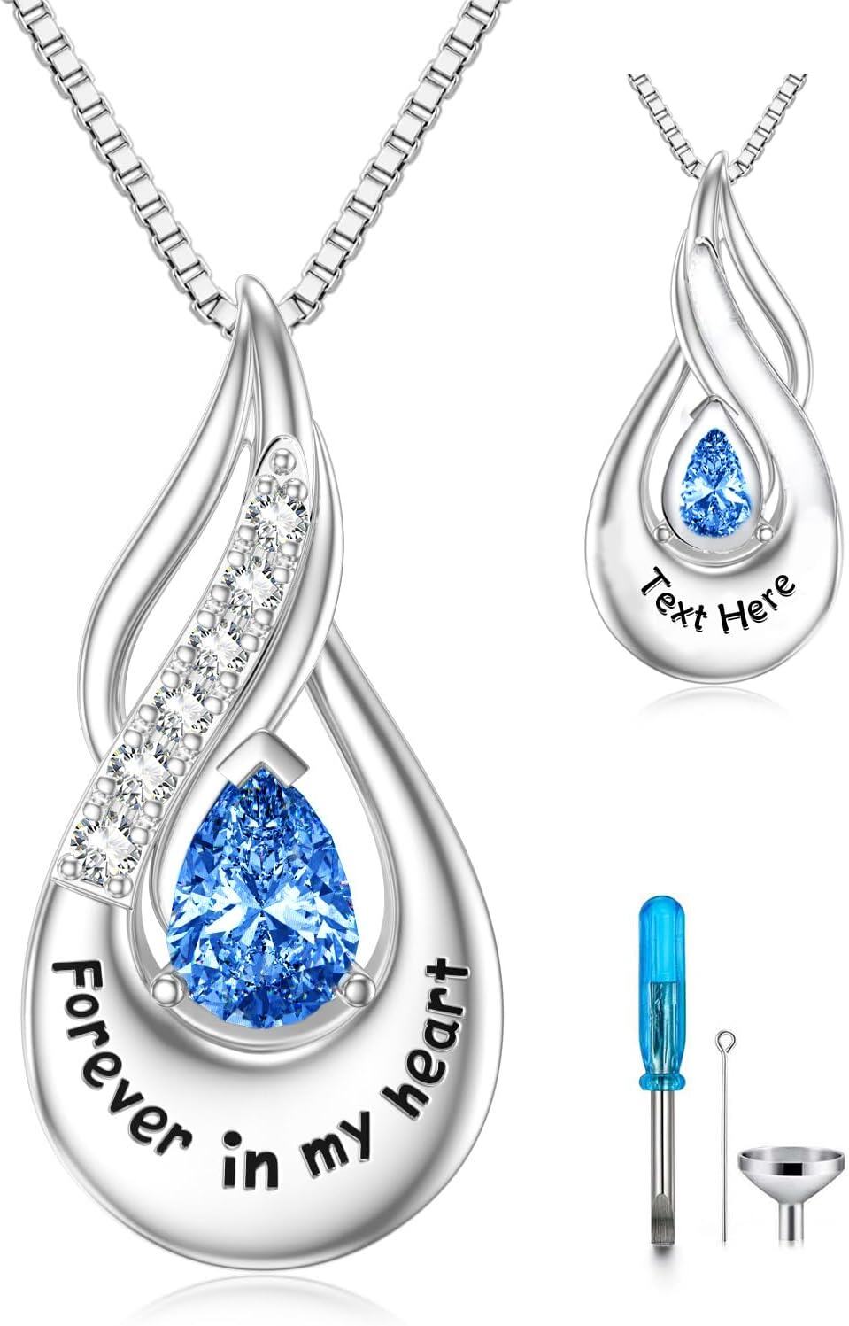 Sterling Silver Moonstone Opal Turquoise Larimar Black Onyx Cremation Jewelry for Ashes-Custom-Non-custom-A 09-Sept-Sapphire Non-custom-A 09-Sept-Sapphire Custom-A 09-Sept-Sapphire-A 09-Sept-Sapphire