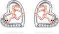 wholesale 925 Sterling Silver Sports Basketball Player Heart Stud Earrings s for Women-0-30