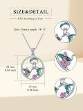 wholesale 925 Sterling Silver Frog with Lily Pad and Umbrella Charm Pendant Necklace for Women Girls-0-1