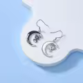 TOUPOP Sterling Silver Pumpkin Moon Earrings Halloween Dangle Gothic Gift-0-4