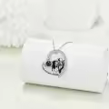TOUPOP Sterling Silver Crystal Nightmare Necklace Jack Skull Sally Gift-0-2