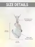 TOUPOP Sterling Silver Gemstone Pendant Fine Jewelry Gift for Women-0-5