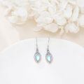 wholesale 925 Sterling Silver Rainbow Moonstone Drop Earrings Platinum Plated Infinity Twist For Women-0-3