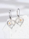wholesale 925 Sterling Silver Abalone Shell Triangle Mountain Drop Dangle Earrings-0-3