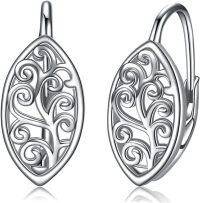 wholesale 925 Sterling Silver Celtic Filigree Leverback Dangle Drop Earrings-12-Leverback-Filigree