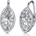 wholesale Wiinicaca Celtic Leverback Earring 925 Sterling Silver Filigree Dangle Drop Earrings Jewelry Birthday Christmas Gifts For Women -0-0