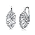 TOUPOP Sterling Silver Filigree Dangle Drop Earrings Jewelry Birthday Christmas Gifts For Women-0-0
