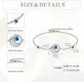 wholesale 925 Sterling Silver Moon & Stars Charm Bracelet with Blue Crystal Accents-0-3