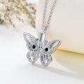 wholesale 925 Sterling Silver Butterfly Cremation Jewelry Keepsake Memorial Urn Necklace with Funnel and Fill Tool-0-1