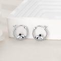 wholesale 925 Sterling Silver Hypoallergenic Koala Bear Hoop Earrings for Women - Christmas Gift Ideas-0-2