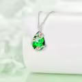 TOUPOP Sterling Silver Crystal Snake Necklace Women Birthday Christmas Gifts-0-3