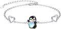wholesale 925 Sterling Silver Penguin Heart Bracelet for Women Daughter Her Adjustable s-0-0