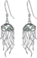 wholesale Silver Jellyfish Drop Earrings - 925 Sterling Silver Oceanic Inspired Gift for Her-0-0