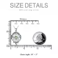 wholesale 925 Sterling Silver Pentagram Necklace with Birthstone Wiccan Tetragrammaton Gift for Women-0-5