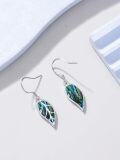 wholesale 925 Sterling Silver Leaf Opal Drop Earrings - Mother's Day Gifts for Women-0-40